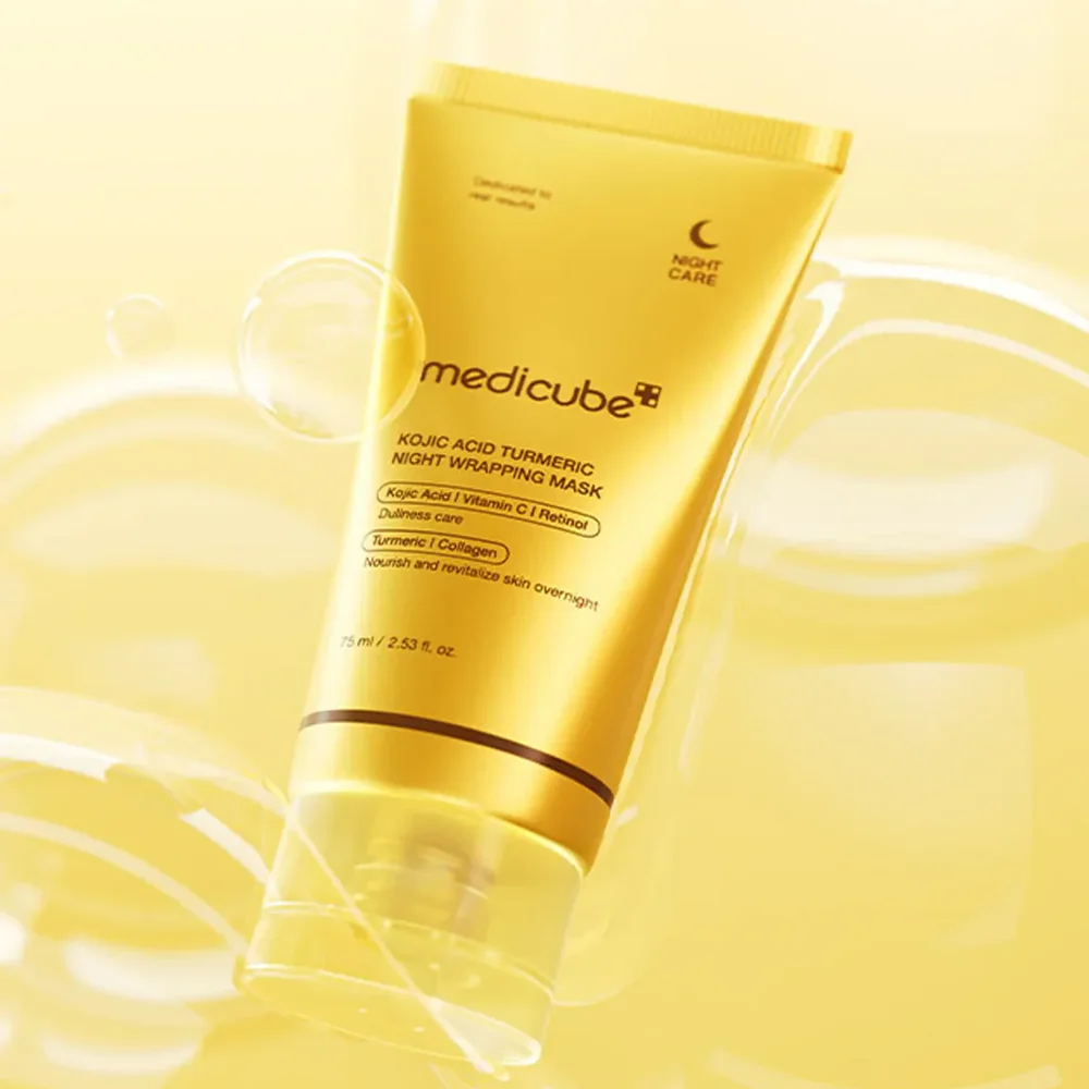 Masque de nuit Medicube Kojic Acid & Turmeric pour l'éclat.